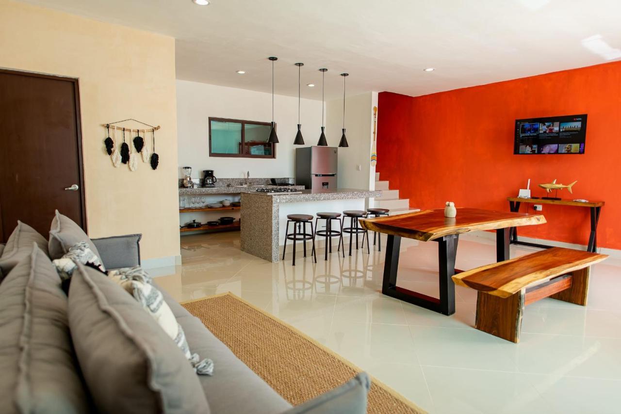 97982 New Modern Villa, Private Pool, High Internet Speed, 2 Blocks From The Beach Чиксулуб Екстер'єр фото